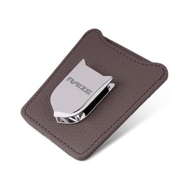 Rise Exclusive Car Glasses Holder, Rise X G Z 4WD Grade Sunglass Holder, Car Ticket Card Holder, Leather, Sunglass Clip, Car Storage, Eyeglass Holder, Easy to Install, Multifunctional (Brown, Rise