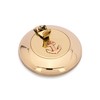 NKlaus 6 cm Folding Ashtray Smooth Brass Pocket Ashtray Travel