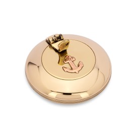 NKlaus 6 cm Folding Ashtray Smooth Brass Pocket Ashtray Travel Ashtray Maritime 14630