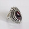 Navya Craft Granatstein Silber ring | Handgefertigter Statement Ring aus