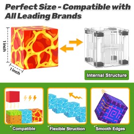 Magnetic Blocks - Build Mine Magnet World Magic Portal Set, Magnetic Tiles Building Blocks Toddler Toy STEM Sensory Outdoor Toys for 3+ Year Old Boys & Girls, Creative Kids Games Kids Toys 84PCS