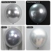 Metallic Silver Balloons Different Size, 123 Packs Silver Balloons Arch