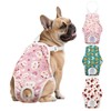 FurVeluxia 3 Pack Washable Female Dog Diapers Sanitary Pantie with