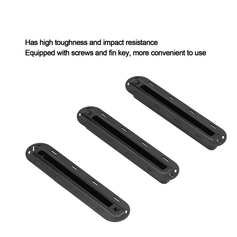 3Pcs/set Surfboard Rudder Groove Plastic Finned Box Plug Fin Plug