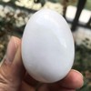 Fekuar Stone Egg Figurine, Polished Healing Crystal Easter Eggs Sphere