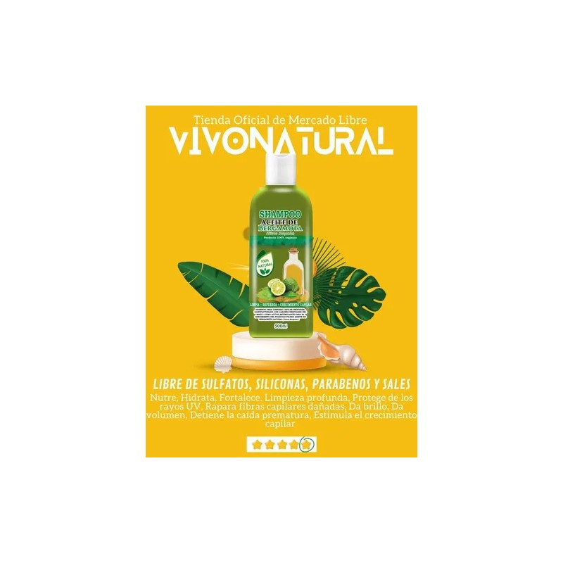 Shampoo, Acondicionador Y Aceite De Bergamota Kit Capilar