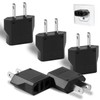 6 Pack European to US Plug Adapter, Travel Small European