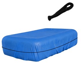 Rectangular Pool Cover for Inflatable Pool, Fits Pool Under 150" L x 102" W, Inflatable Underground Pool Cover for Garden Outdoor, 12.4' x 8.5'