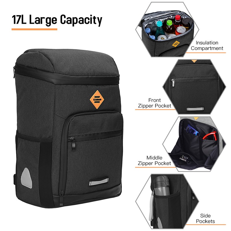 3 In 1 Cycling Insulation Bag 17L Reflective Rear Rack