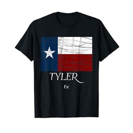 TYLER TX - Distressed Flag, Vintage Texas Tee T-Shirt