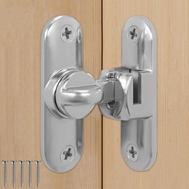Sliding Door Locks, 90/180 Sliding Door Bolt for Sliding Doors, Barns, Bathrooms, Windows, Kitchens etc. (Silver)