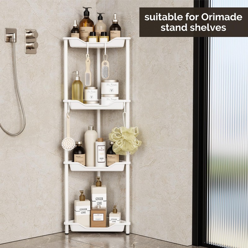 Orimade Shower Caddy Round Adhesive Replacement Stickers Shelf Basket Strips