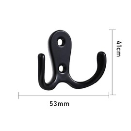 6 PCS Double Door Hooks Vintage Antique Coat Hooks Double Prong Wall Mounted Decorative Clothes Hat Hooks Double Robe Hooks Screw In Door Hooks For Kitchen Bedroom Wall Bathroom Hanging With Screws