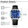 JewelryWe Men's Watch Analogue Quartz Date Calendar Punk Military Watch