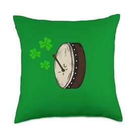 Bodhran St Patrick's Day Drummer Irish Musician Throw Pillow