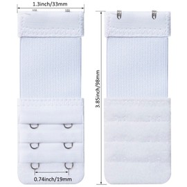 NANXJIUR Women's Bra Extenders 2 Hook / 3 Hook / 4 Hook / 5 Hook Elastic Stretchy Bra Extension Strap, 2 hooks - mix colours