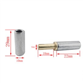 CHENJIN 6PCS Weldable Teardrop Hinges Cylindrical Swivel Steel Door Profile Hinges 60x10mm for Trailer Glass Iron Doors