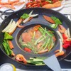Happyyami Frying Concave Pan Stainless Steel Griddle Concave Discada Disc
