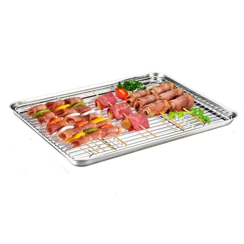TeamFar Baking Sheet with Rack Set, Stainless Steel Baking Pan