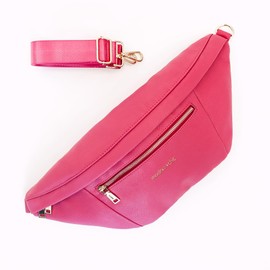 Modern+Chic Sling Bags for Women - Presley Oversized Sling Bag, Vegan Leather Crossbody Bag with Strap & Multiple Pockets (Hot Pink)