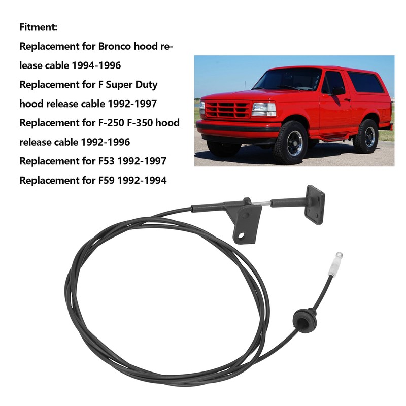 Hood Release Latch Cable with Handle F2TZ16916A Replacement for F