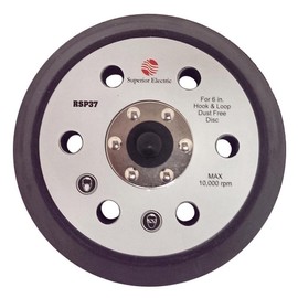 Fiber Shop 6 Inch Sander Pad Random Orbit Hook Loop Backing for Porter Cable 18001 - Silicon Carbide Medium Grit - Compatible with Angle Grinder