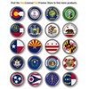 Colorado State Flag 3D Domed CAR Emblem Badge Sticker Chrome