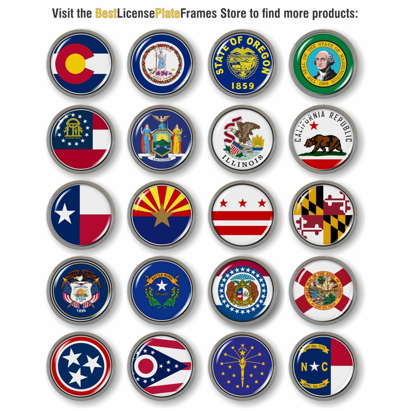 Colorado State Flag 3D Domed CAR Emblem Badge Sticker Chrome