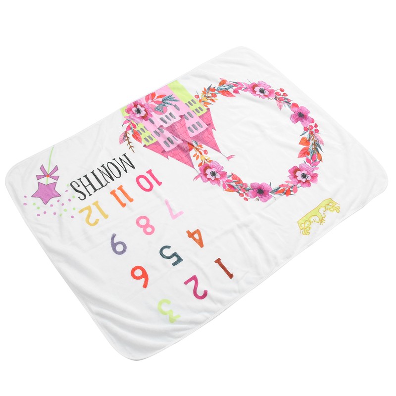 Infant Monthly Milestone Blankets Unisex Soft Month Blanket Photo Background