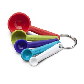 Zeal Measuring Spoon Set, Silicone Bright Multi, 11 x 4.7 x 5.5 cm