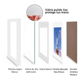 Marco para Dibujos Niños, Marcos para Cuadros, Kids Art Frame Storage, Puede Suspender Horizontal o Longitudinalmente, Adecuado para la Exhibición en la Pared o Mesa de la Casa, Oficina (Blanco)