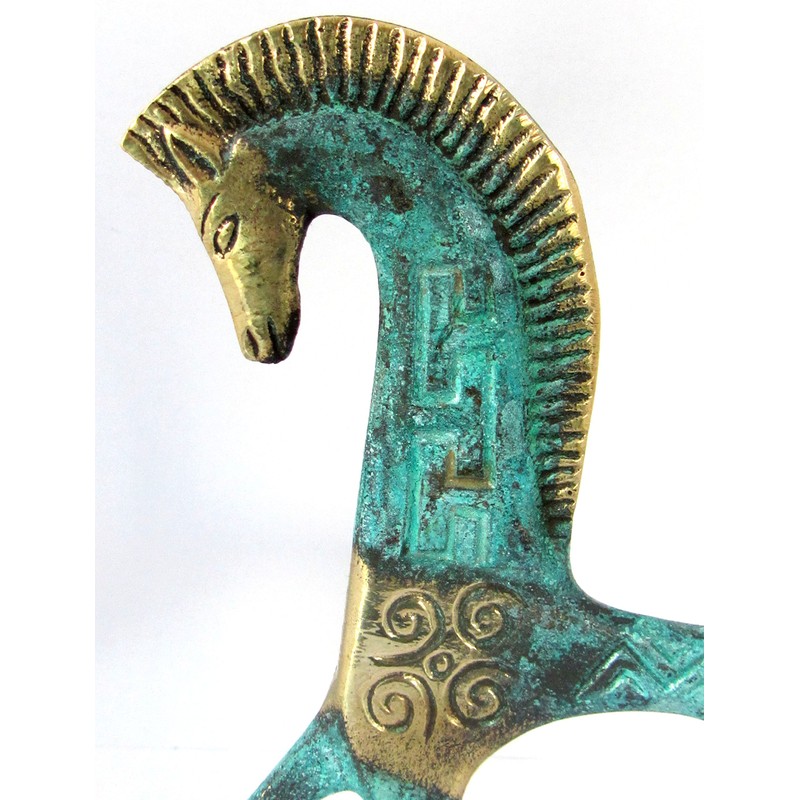 Antike griechische Bronze Museum Statue Replica of Horse von Geometrische