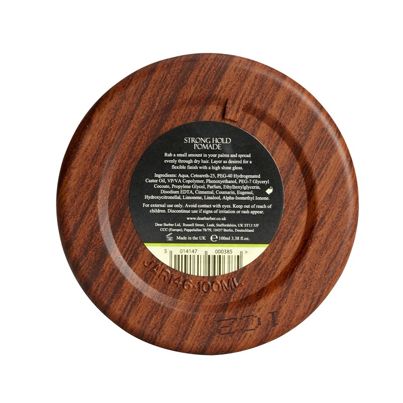 Dear Barber Mens Hair Styling Pomade, Strong Hold Pomade, High