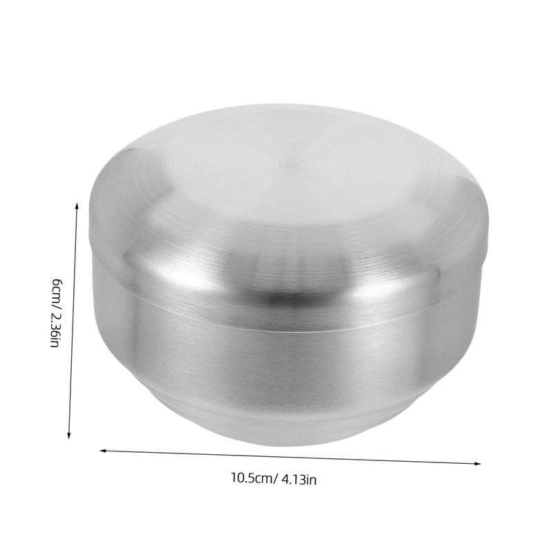 KOMBIUDA Stainless Steel Shaving Bowl Lid Foaming Bowl for Shaving