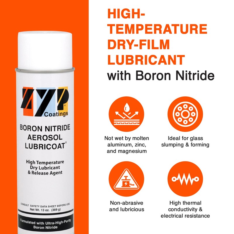 ZYP Coatings Boron Nitride Aerosol Lubricoat (Glass Mold Release) /