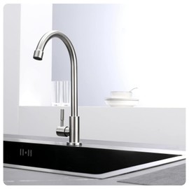 CHIYUYISEN Modern One Hole Bar Sink Faucet，Kitchen Taps Single Cold Water Faucet Single Handle High Arc Kitchen Faucet 304Stainless, Kitchen Sink Faucet,Outdoor Usage.