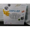 Unbranded Stylish Chips & Dip Serving Bowl Set Clear Plastic