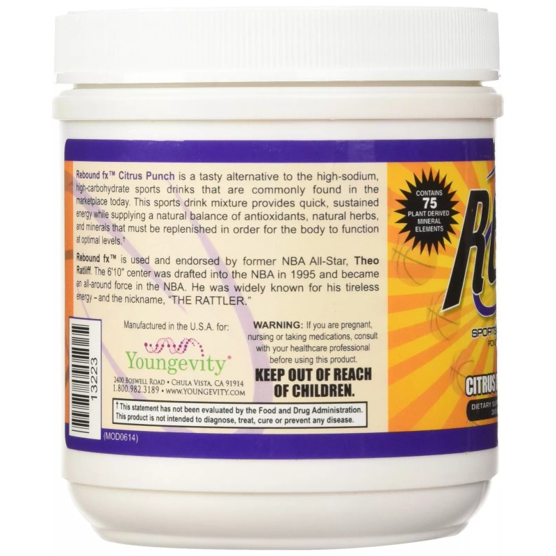 Youngevity Rebound Fx Citrus Powder, 360g – Supplement for Energy,