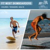 LINGVUM Skimboard with EVA Grip Pad and High Gloss Clear
