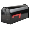 BlissBoard Mailboxes for Outside, Galvanized Steel Medium Black Metal Mailbox,