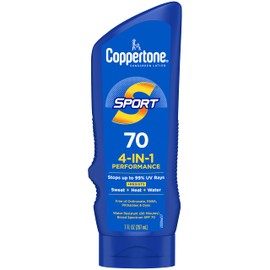 Coppertone SPORT Sunscreen Lotion Broad Spectrum SPF 70 (7 Fluid Ounce) (Packaging may vary)