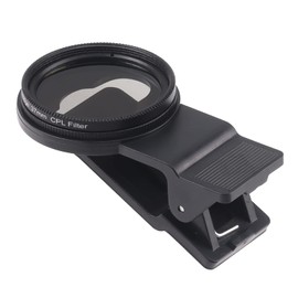 FocusFoto 37mm Ultra Slim CPL Filter with Phone Clip for Mobile Phone Camera Lens Circular Polarizing Filter