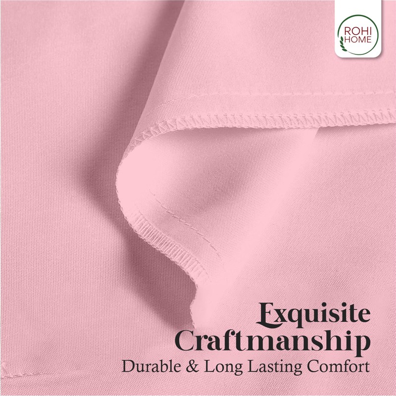 Rohi Pink King Size Flat Sheet Microfibre – Ultra-Soft, Durable,