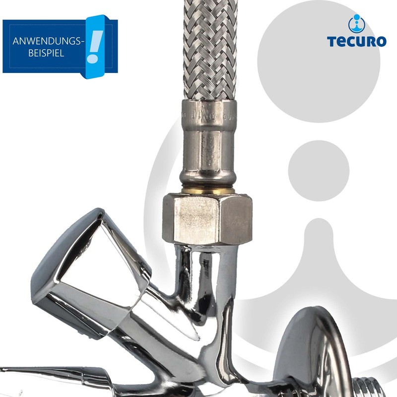 Tecuro 3/8-Inch WAS-Valve Combi-Angle Valve – Appliance Valve Connection –