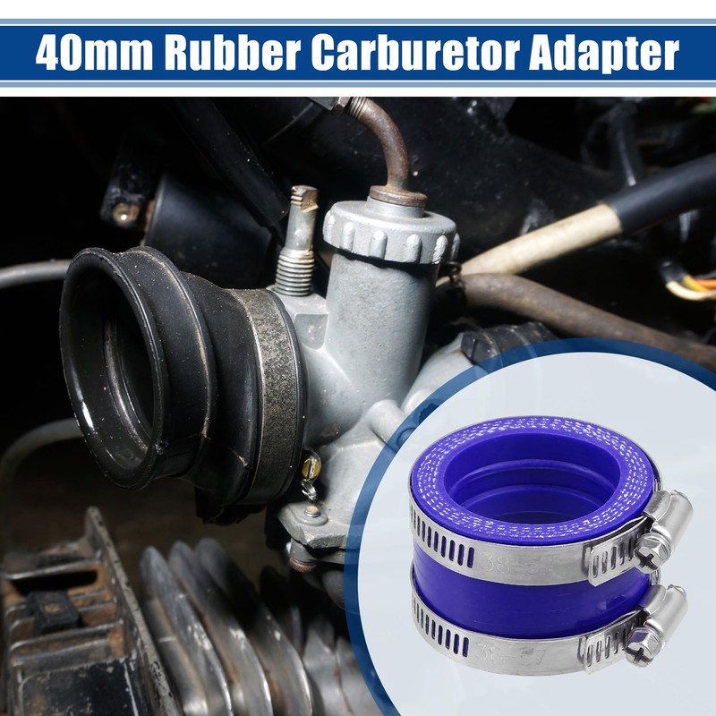 ACROPIX 40mm ID Rubber Blue Motorcycle Carburetor Adapter Inlet Intake