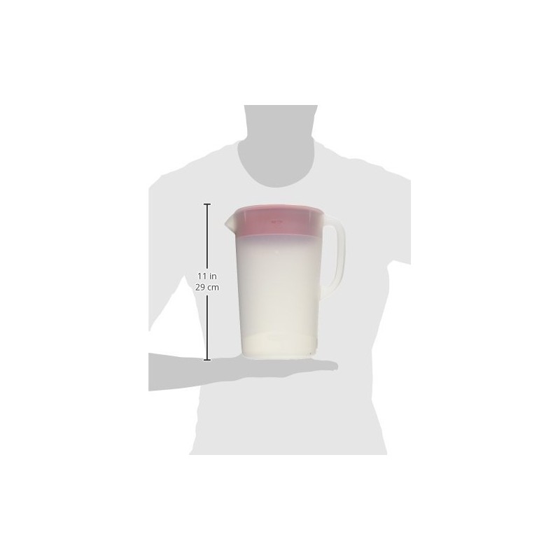 Rubbermaid Clear Pitcher, 1 Gallon, Red