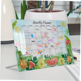 ABOOFAN 1set Monthly Weekly Plan Board Transparent Memo Board for Home Office School Ad Pins Dry Erase Markers Reusable Easy to Clean Writing Surface