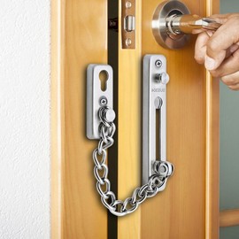 Door Chain Door Security Chain Door Chain Safety Lock Door Chain Stainless Steel Security Chain Door Lock Interior Door for Protect Home Security (Silver)