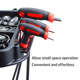 YUENTOEN T Handle Allen Wrench Set, 4/5/6mm Bike Allen Hex Key Set with Ball End Screwdriver Hand Tool Kits for Bicycle Pedal Handlebar Disc Brake Mount Repair (Red)