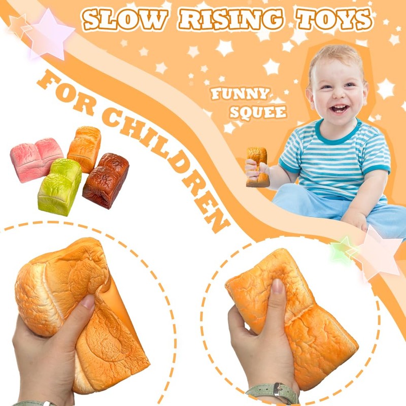 Generic DIY Bread Squeeze Toy, Small Squishy Bread Doll for